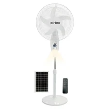 18-In. 9-Speed Indoor/Outdoor Rechargeable Floor Standing Fan with Solar...