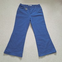 Simply Be Stretch Denim Jeans UK 20R Vibrant Blue L31in W39in Bootcut 