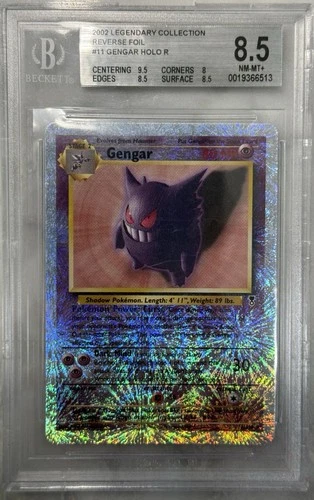 Pokemon 2002 Gengar #11 Legendary Collection Reverse Holo BGS 8.5 w/Subs