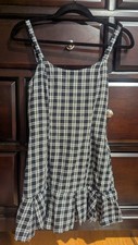 Prettylittlething Black And White Plaid Dress Size 2