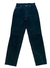 Vintage Skotts Suede Women  s Black Suede Leather Pants. Canada 90s Size 30x30