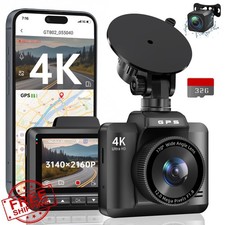 ecomoment 4K 1080P Dash Cam GPS WiFi Black