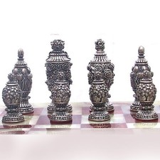 Tigrani “Flowers” Sterling Silver Chess set