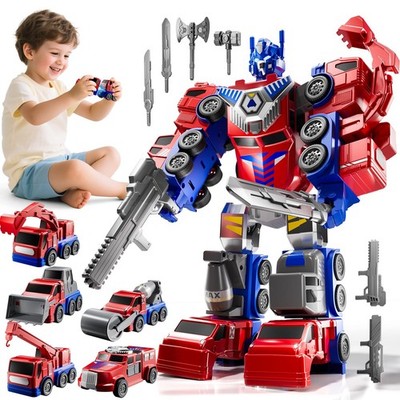 Robot Toys for 3-5 Magnet Transforming Robot 5-in-1 Educational Toys Easy DIY...