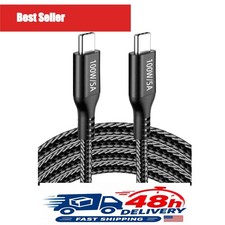 USB C to USB C Cable 100W PD Fast Charging Nylon Braided Type-C Cord