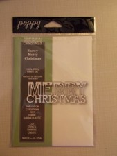 poppystamps snowy merry christmas die