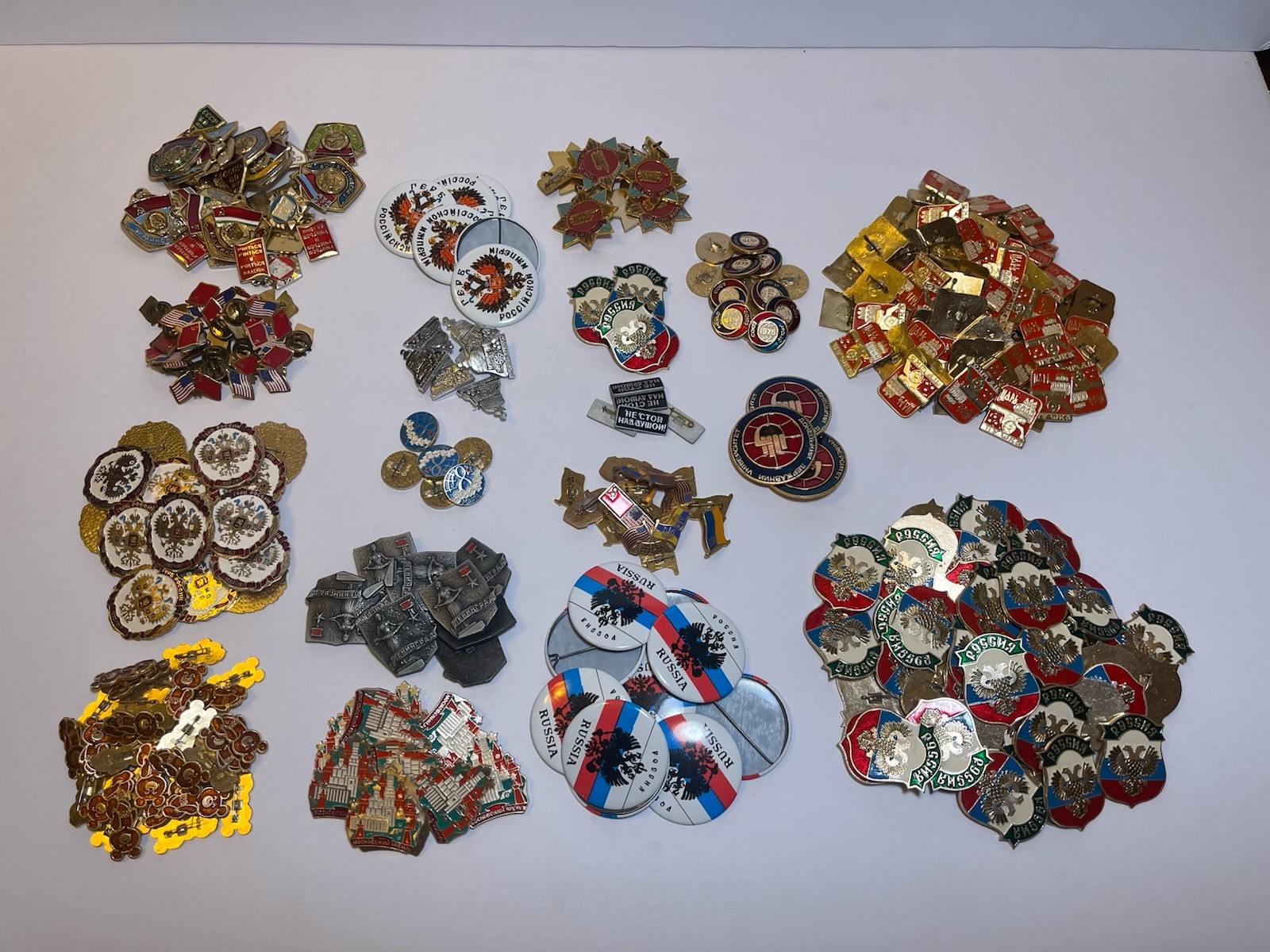 310 Pc Soviet USSR Russia Tourist / Military Pin Badge Lot