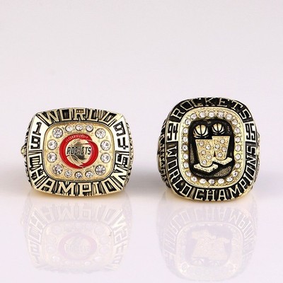 2 PCS Houston Rockets Championship Rings Set Basketball 1994 1995