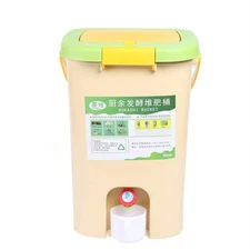 21L Recycle Composter Aerated Compost Bin Bokashi Bucket Kitchen Food Waste