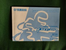Genuine 2013-2016 Yamaha MT-09 / MT-09A / Various English Owners Manual