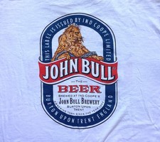 Vtg 80s John Bull Beer T Shirt Official Bullshirt Society Safari Bar Brewery M