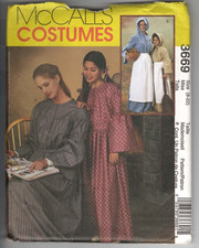 3669 McCALLS - PRAIRIE COSTUME: DRESS APRON BONNET - Size 8 to 22