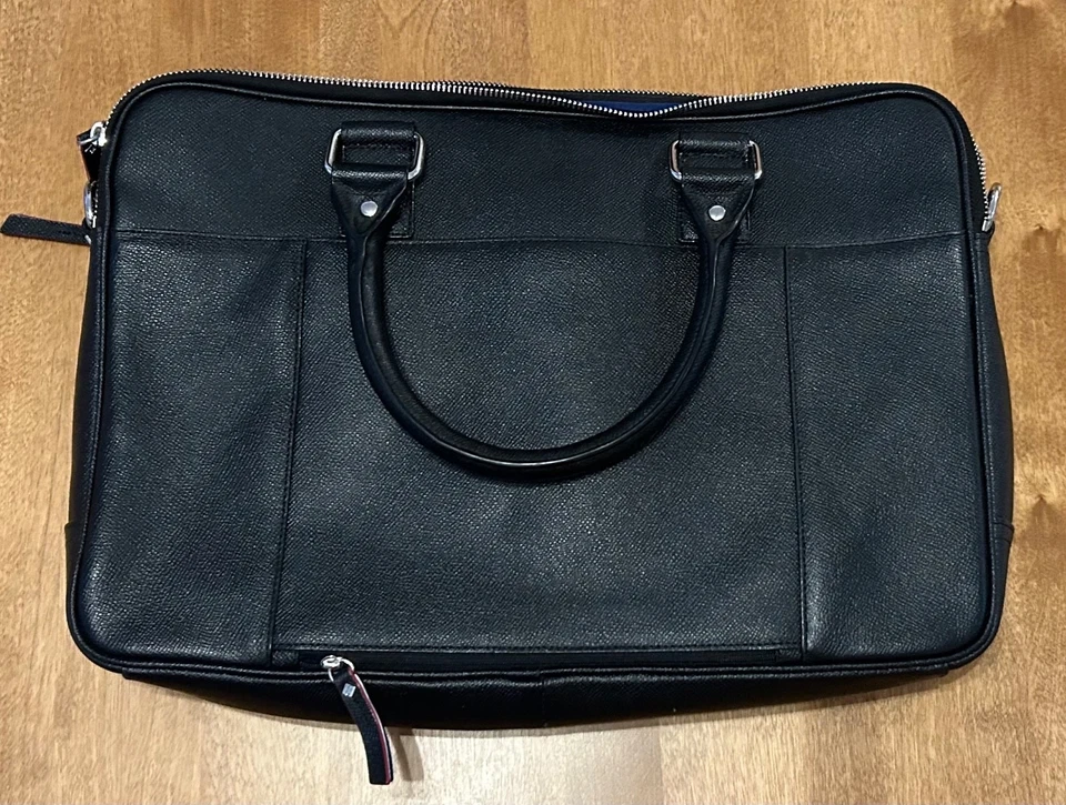 Портфель Cole Haan American Airlines черная кожаная сумка для ноутбука атташе пилота новый с Ярлыками - Изображение 2 из 4