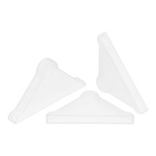 20Set Corner Protectors 5x50mm Plastic Triangle Corner Guards Cushion White
