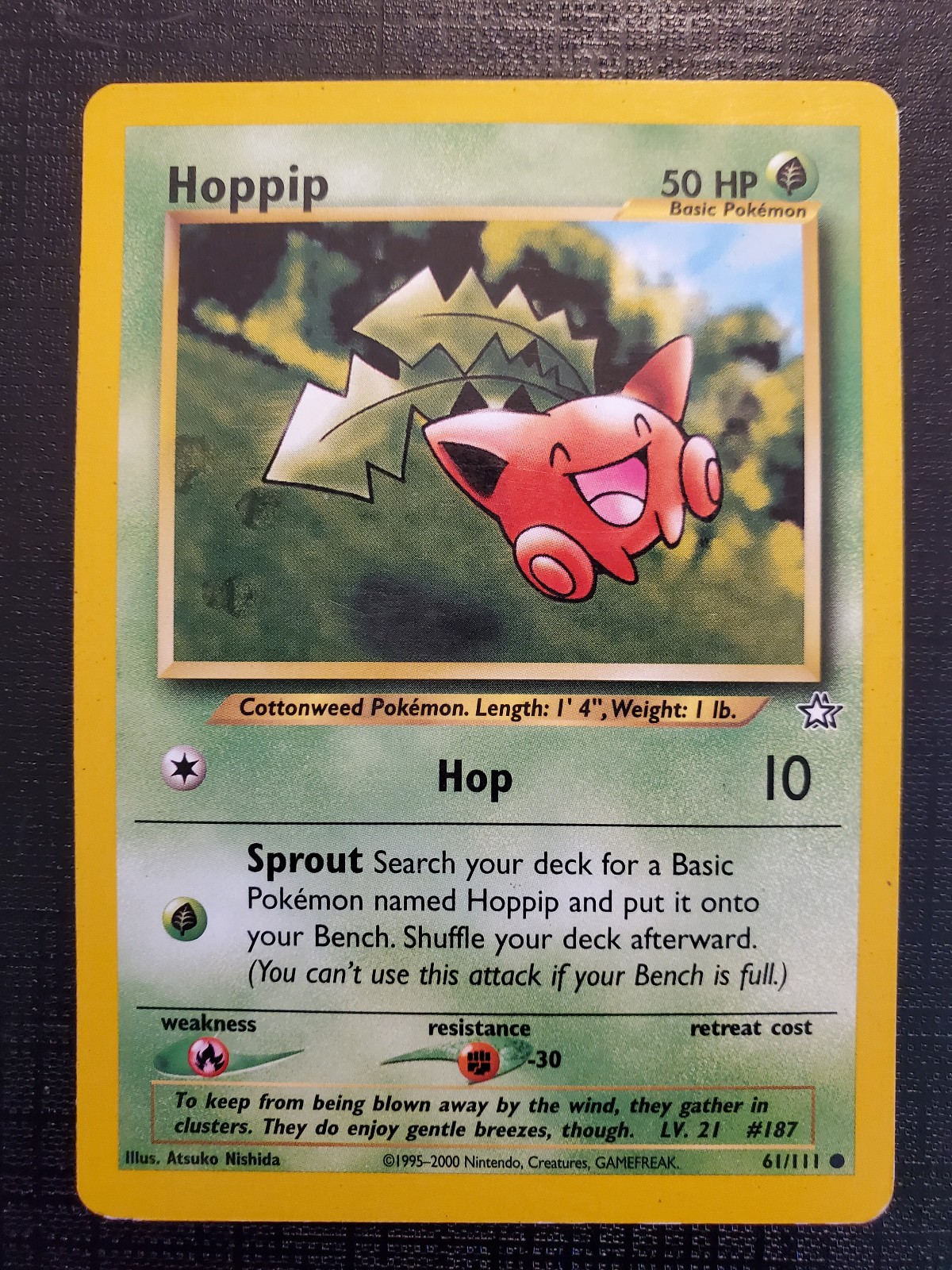 Hoppip 61/111 Common Neo Genesis Pokemon Unlimited Lightly Played