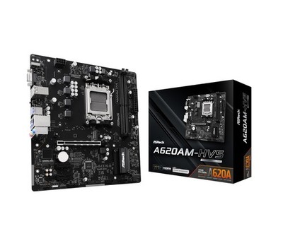 ASRock A620AM-HVS AMD Ryzen 9000 / 8000 / 7000 Series CPU Compatible (Soket AM5)