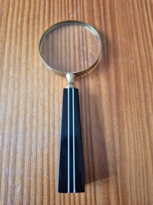Art Deco Lupe 1920-40 Messing & Ebonit - Top Zustand