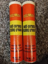 2 Vintage LubriMatic  Multi-Purpose Lubricating Grease Tubes 1976 Stickered 59¢