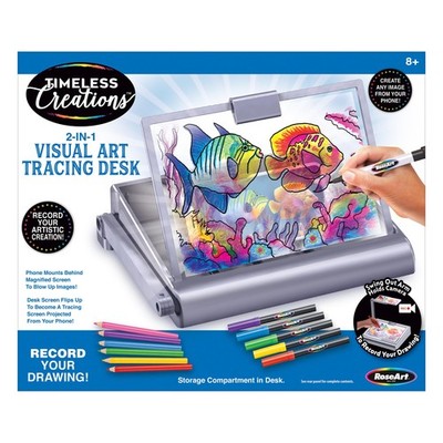 2-in-1 Visual Art Designer Tracing Desk Light Box Drawing Set Phone Holder