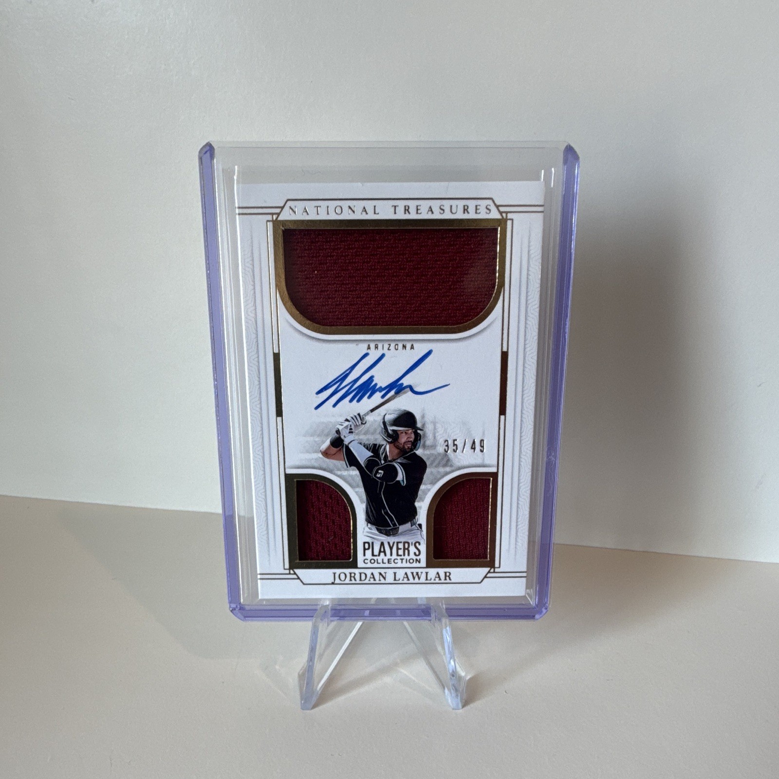 Panini 2025 National Treasures Player's Collection Jordan Lawlar Auto Patch /49 view 3