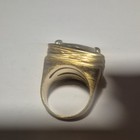 Gold Tone Metal Cocktail Ring Clear Square Crystal 1-Stone Prong Set Size 7.5 — photo 7