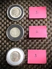 1964 Kennedy Silver 1/2 Dollar 2 coins are proof strikes 1 coin all business