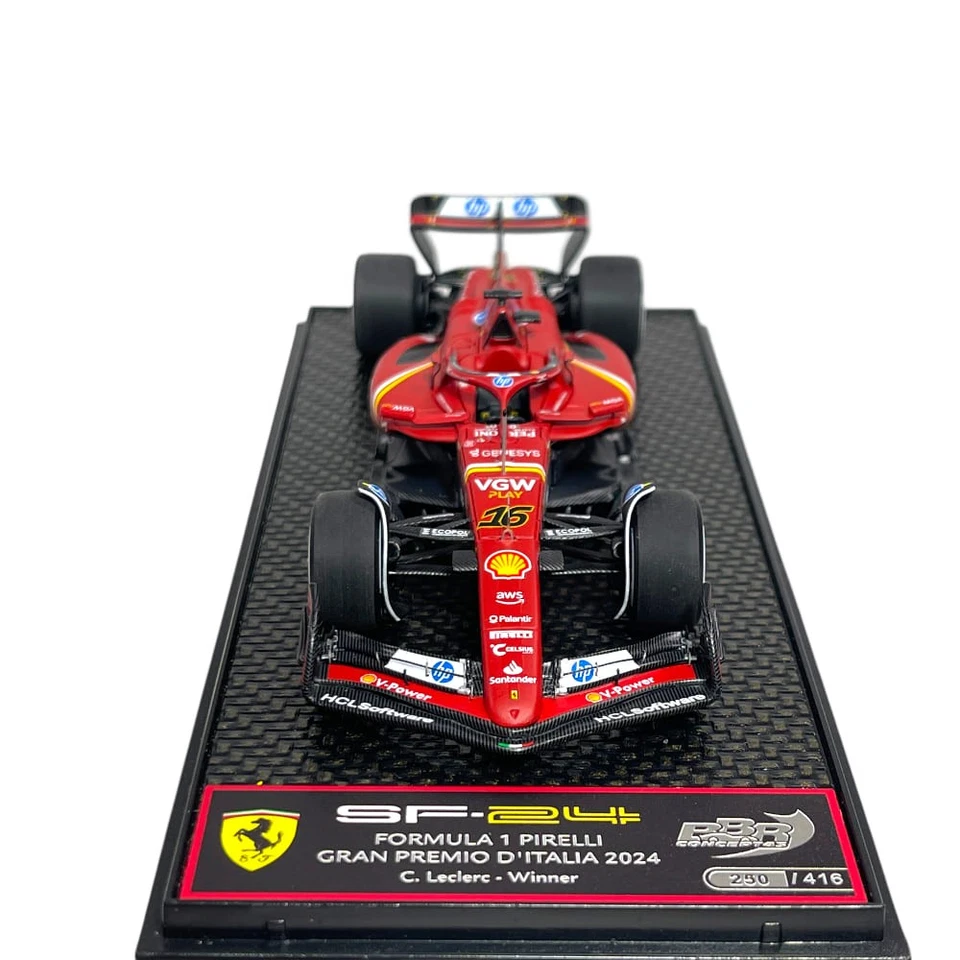 Modellino F1 BBR Models 1/43 Ferrari SF-24 Charles Leclerc #16 Winner Monza G... - Immagine 2 di 4