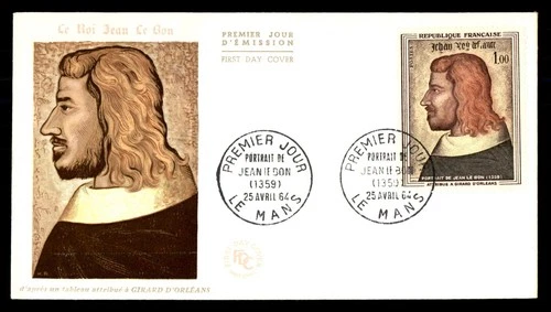 Mayfairstamps France FDC 1964 Portrait Painting Jean Le Bon First Day Cover aax_