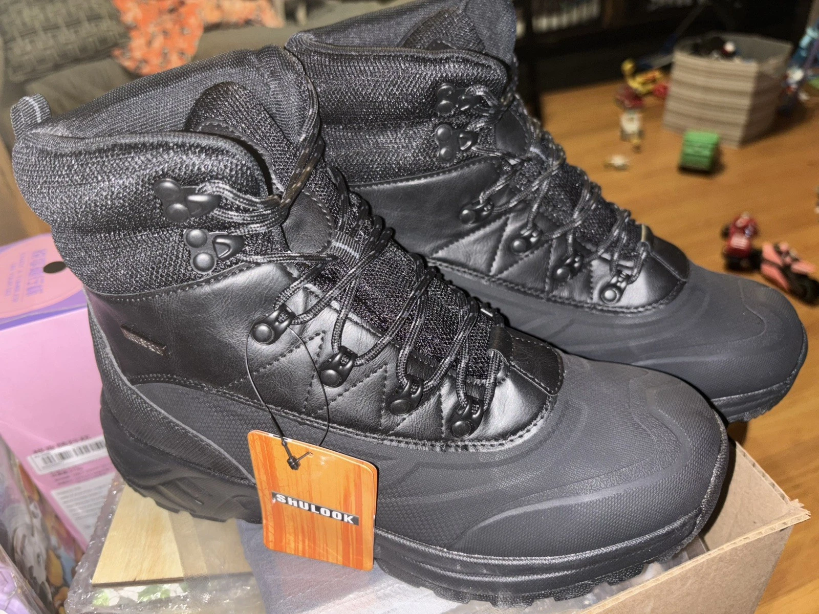 Shulook Men’s Waterproof Hiking Boot Black