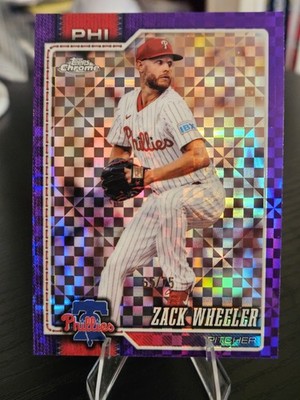 Zack Wheeler 2026 Topps Chrome Purple X-fractor /75 #290
