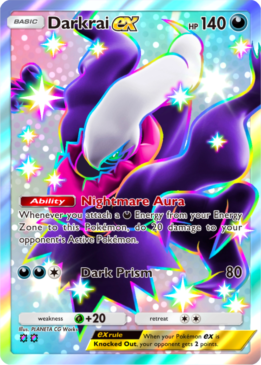 Pokemon Pocket TCG Card 2 Star Full Art Shiny Darkrai EX Deluxe Pack DIGITAL Pokemon Pocket TCG Card 2 Star Full Art Shiny Darkrai EX Deluxe Pack DIGITAL