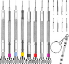 17 in 1 Watch Screwdriver Set with 8PCS Precision Slotted and Phillips Watchm...