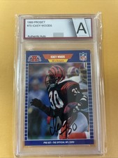 Ickey Woods Autographed 1989 Pro Set Card #70 Authentic Auto Rookie Auto. rookie card picture