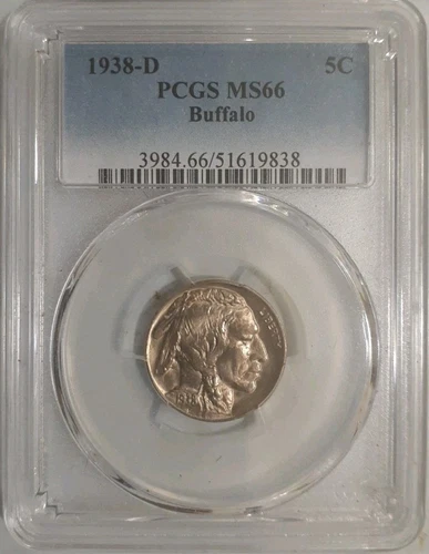 1938-D Buffalo Nickel PCGS MS 66