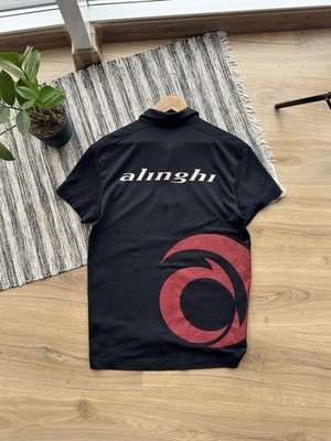 ODLO ALINGHI YACHT RACING AMERICA S CUP POLO BLACK SHIRT SIZE M MEN