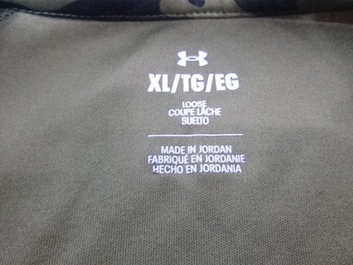 Under Armour-Mens Performance T-Shirt-XL Extra Large-Green Camo-Short Sleeve - Picture 7 of 7