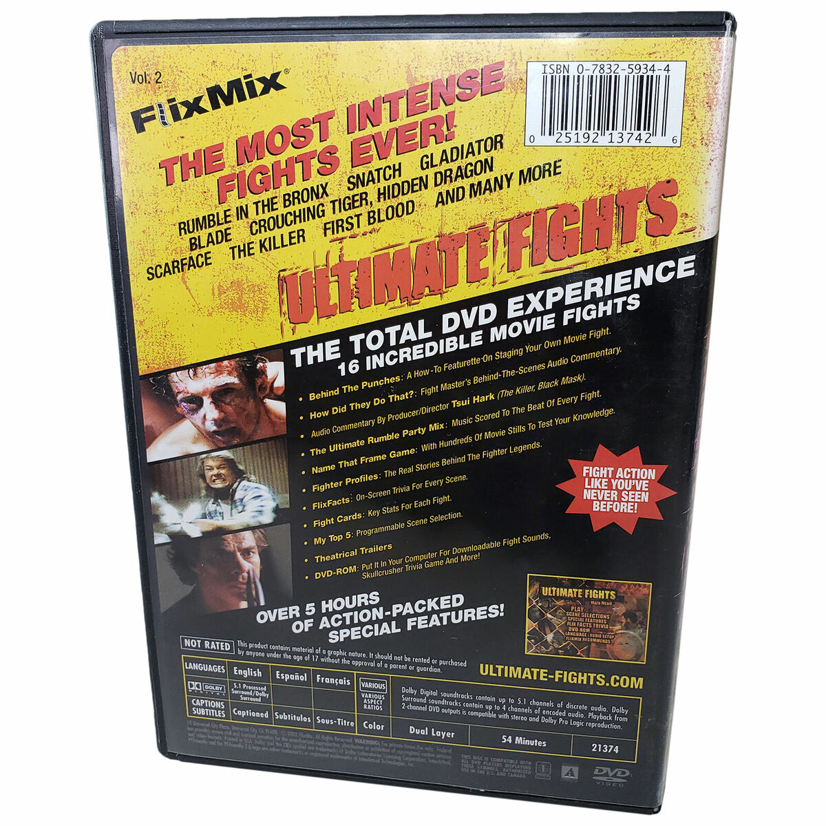 Ultimate Fights from the Movies Volume 2 DVD Widescreen R1 Good Condition TESTED Ultimate Fights from the Movies Volume 2 DVD Widescreen R1 Good Condition TESTED