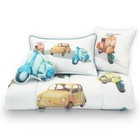 Lincove Vintage Car Toddler Bedding Set - 100% Cotton Reversable Design
