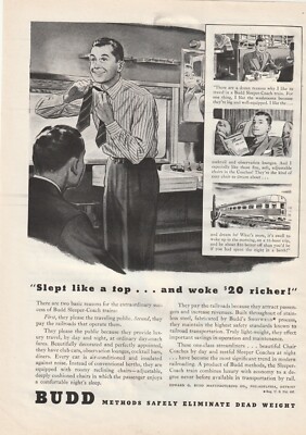 Budd Method Safely Eliminate Dead Weight Slept like a Top Newsweek 1940 Mag Ad