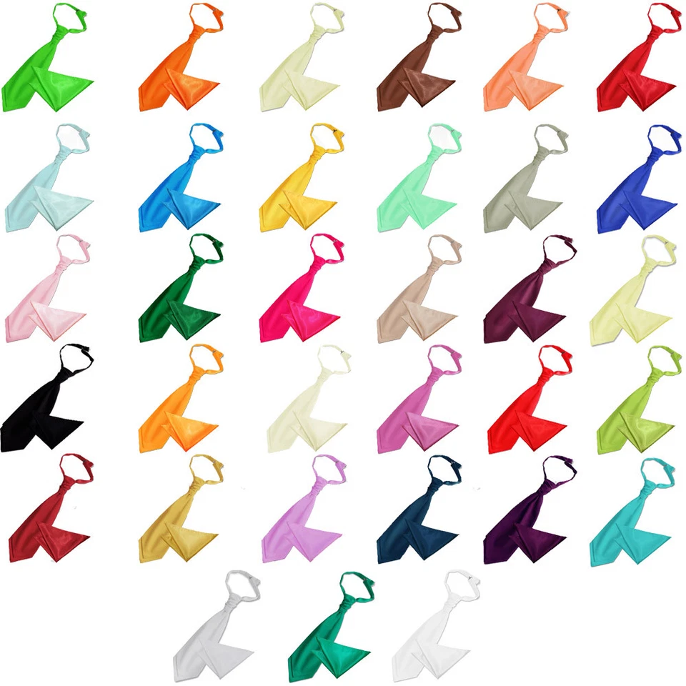 Mens Cravat Hanky Set Plain Satin Solid Casual Formal Wedding Scrunchie by DQT