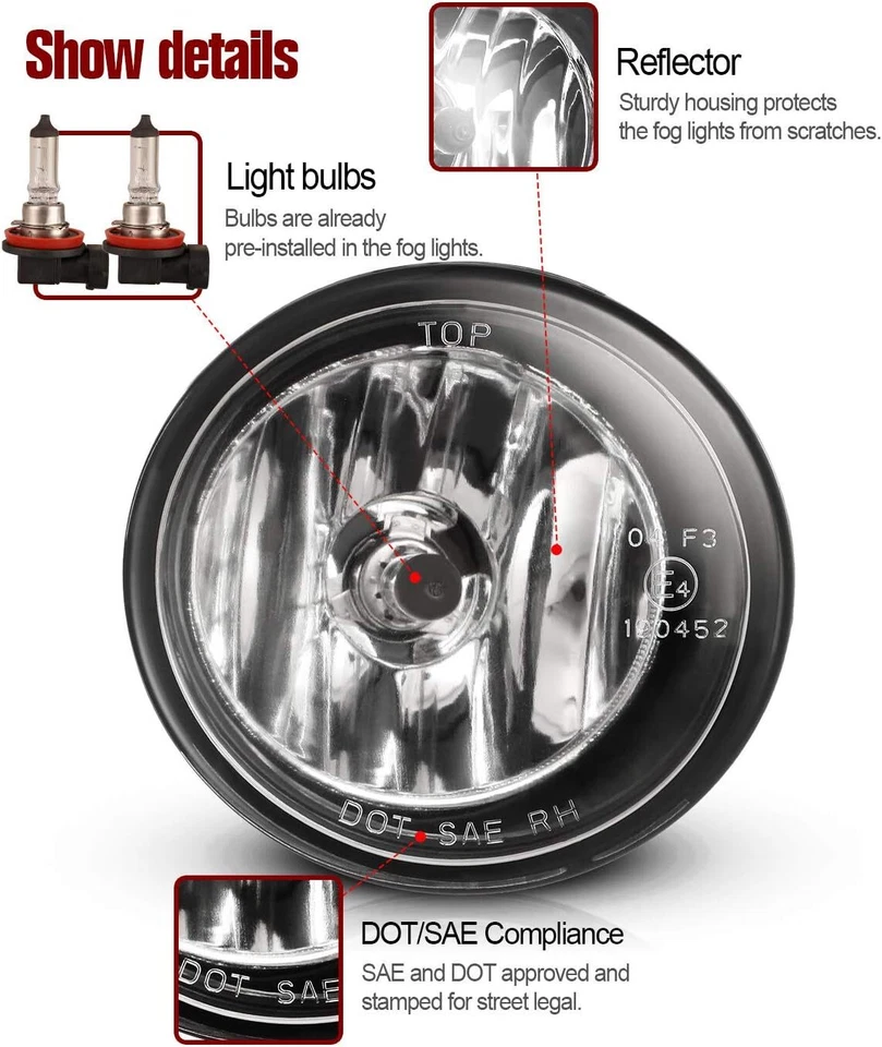Faros antiniebla para BMW X1/2018-2021 BMW X2/2011-2017 BMW/2015-2018 BMW X4 Foto 3 de 4