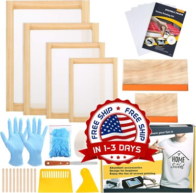 Kit De Serigrafia De 31 Piezas Que Incluye Luz De Serigrafia De Exposicion NUEVO