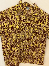 Vintage Daedge Hawaiian Shirt 2xl Rayon Red/ Yellow great value