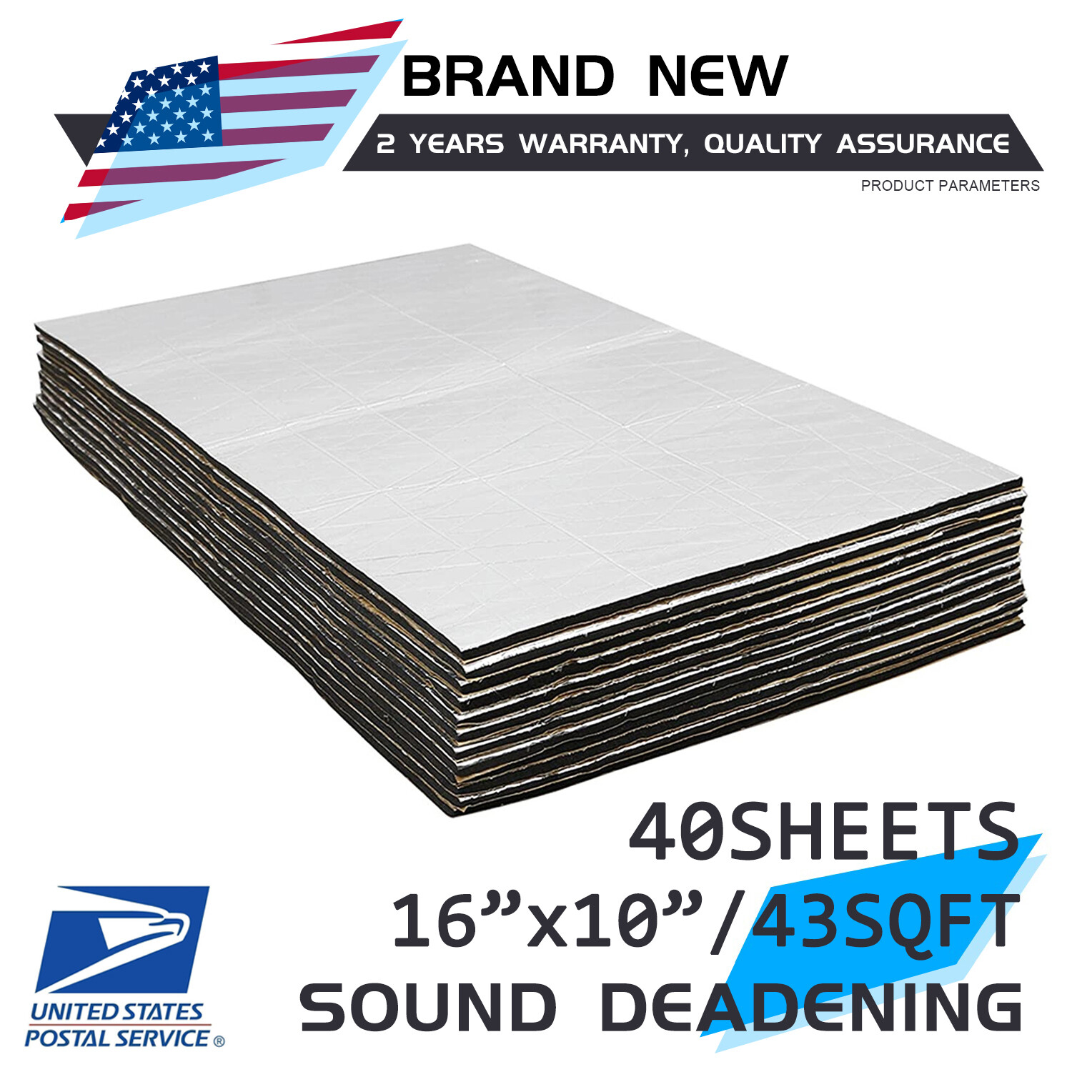 Heat Shield Sound Deadener Car Insulation Thermal Noise Self-adhesive 43sqft