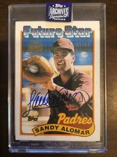 2020 Topps Archives Signature 1989 Future Stars Sandy Alomar Jr Padres Auto 99