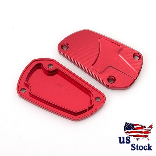 For Aprilia DORSODURO750 2008-2016 CNC Red Brake Fluid Reservoir Pump Cap Cover - Picture 1 of 6