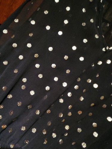 Tokito Dress Navy With Silver Polka Dots Size 14 - Picture 5 of 9