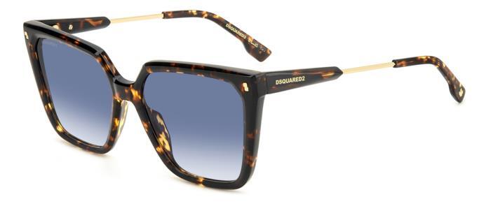Dsquared2 Sonnenbrille D2 0135S 08608 Havana hellblau Damen 34990₽