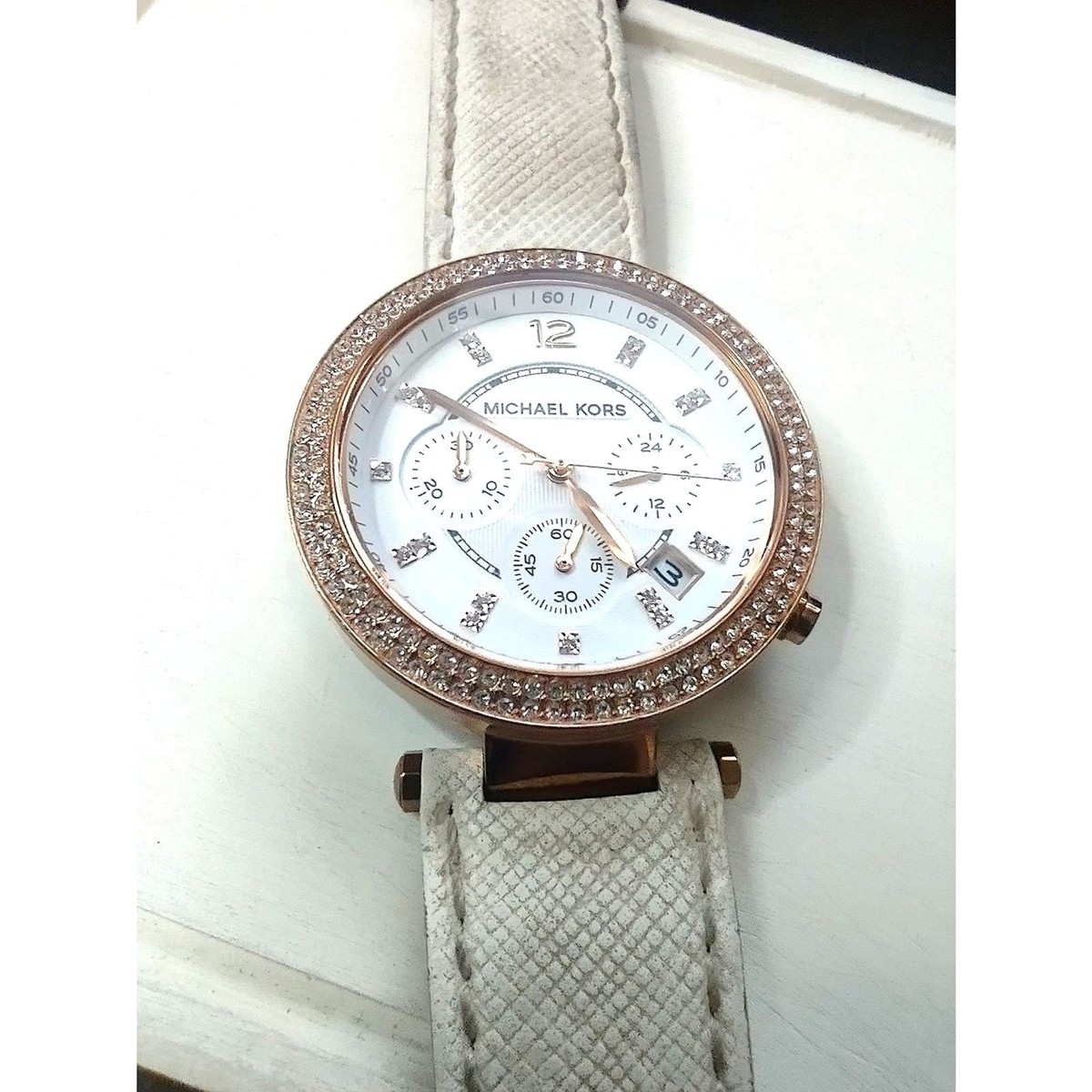 Michael Kors アナログ時計 ホワイト/ゴールド MICHAEL KORS アナログ時計 ホワイト/ゴールド Michael Kors