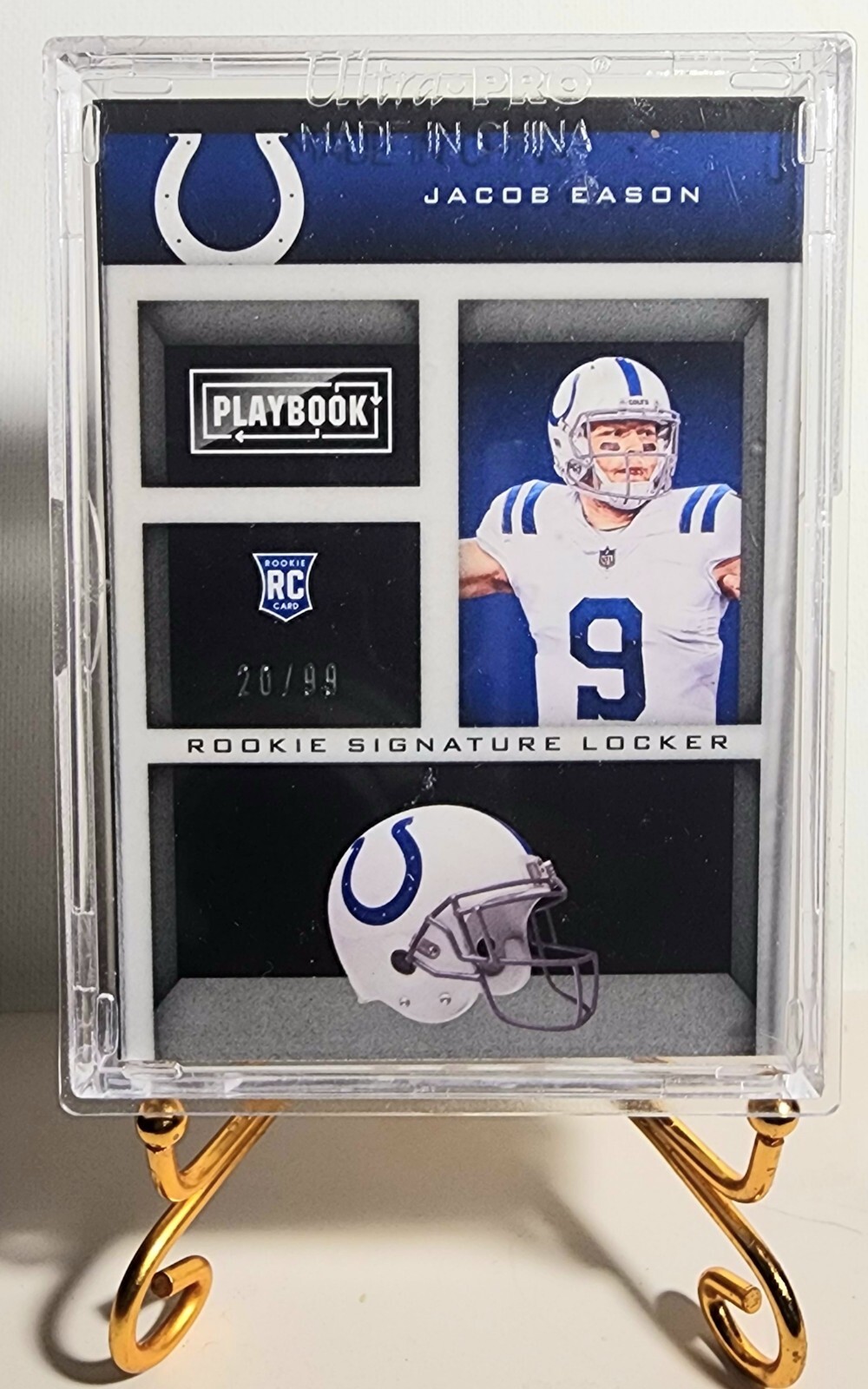 2020 Panini Playbook Jacob Eason Rookie Auto Patch #RSL-11 /99 RC